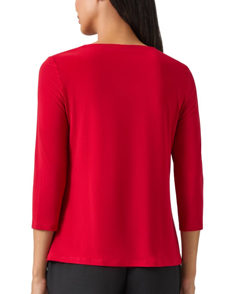 Petite Twist-Neck Top