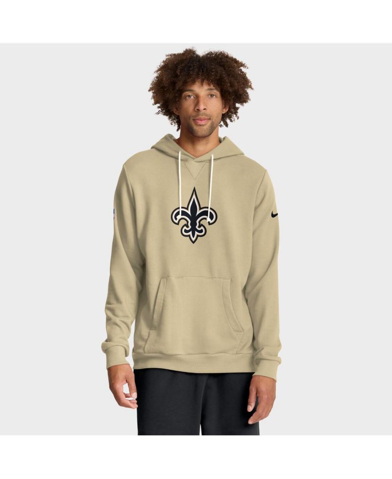 Men's Gold New Orleans Saints Sideline Standard Issue Alt 2 Dri-FIT Hoodie