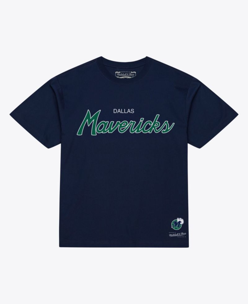 Men's Navy Dallas Mavericks Wordmark T-Shirt