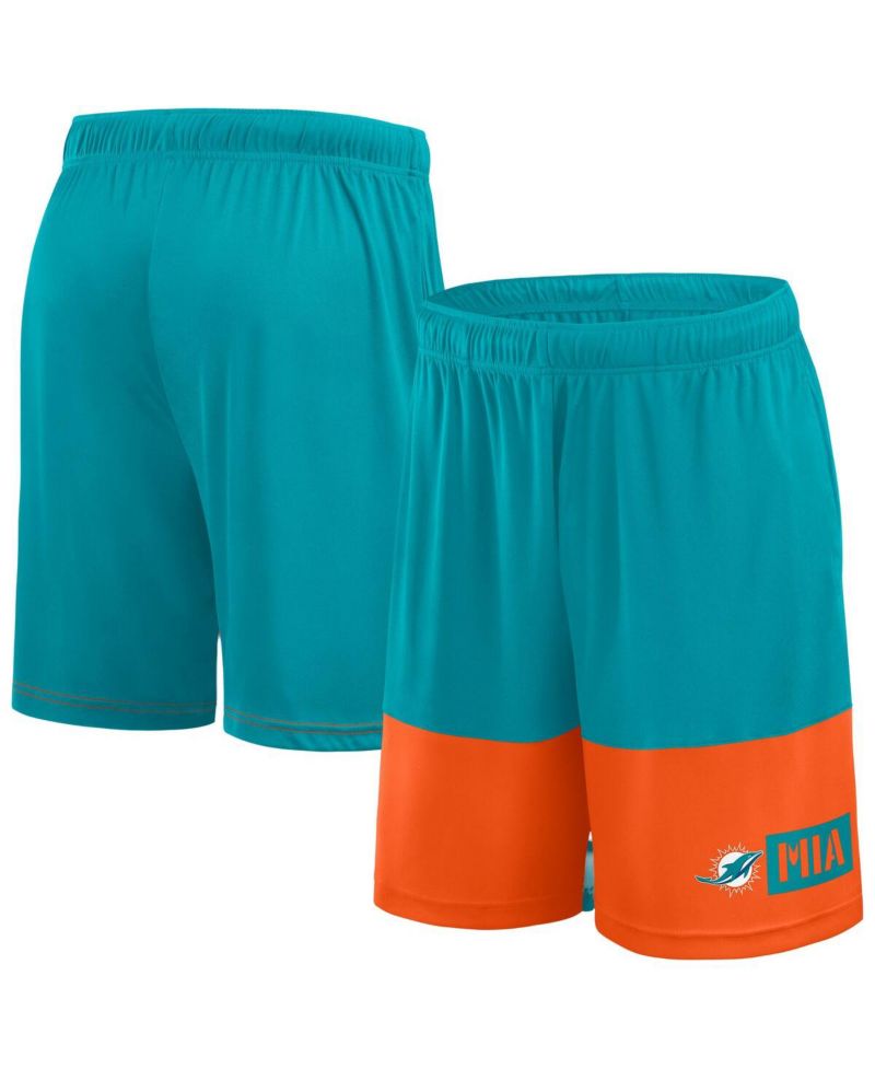 Men's Aqua/Orange Miami Dolphins Big & Tall Best of the Best Performance Shorts