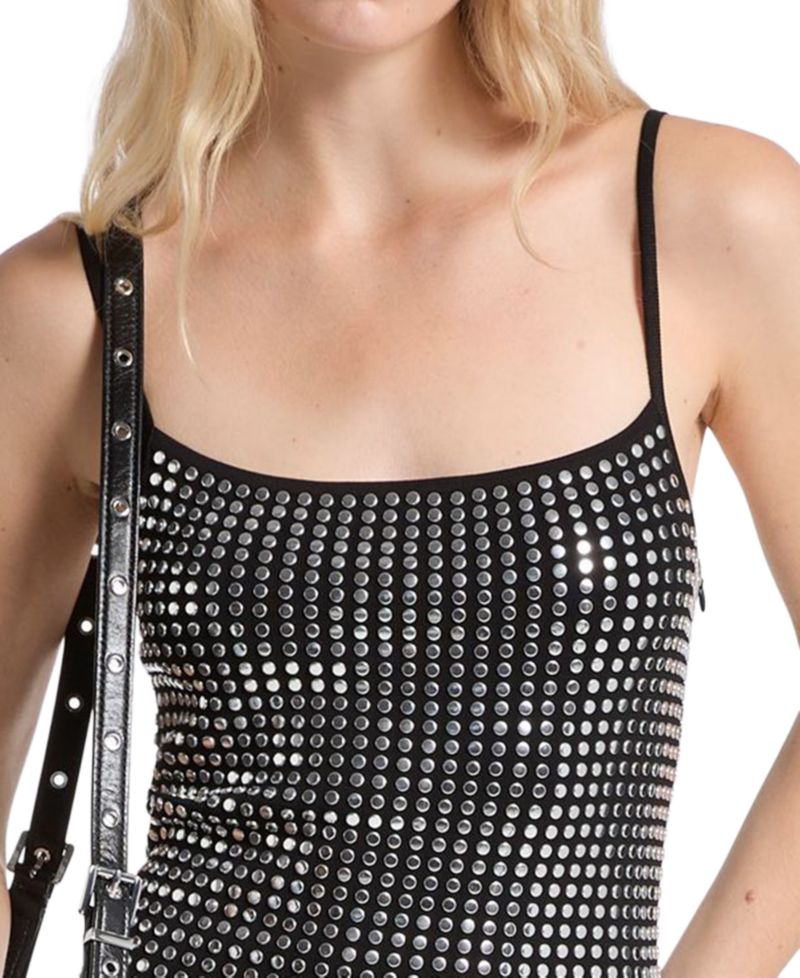 Women's Sleeveless Studs Cami Mini Dress