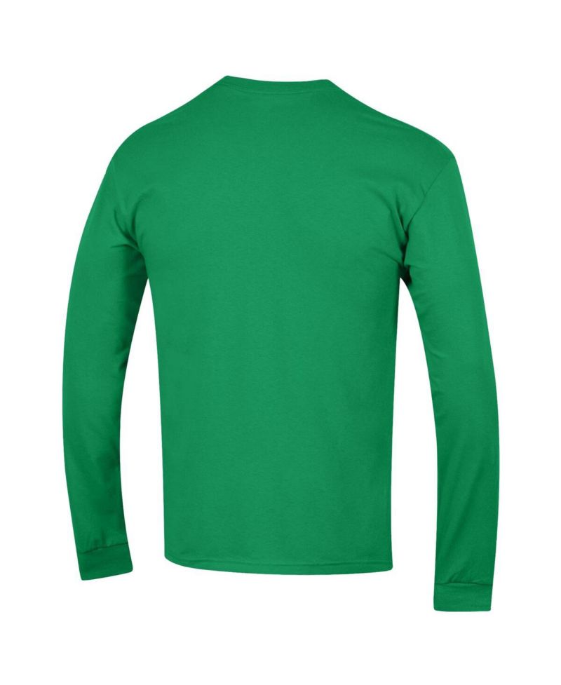Men's Green Oregon Ducks Arch Over Logo 2-Hit Long Sleeve T-Shirt
