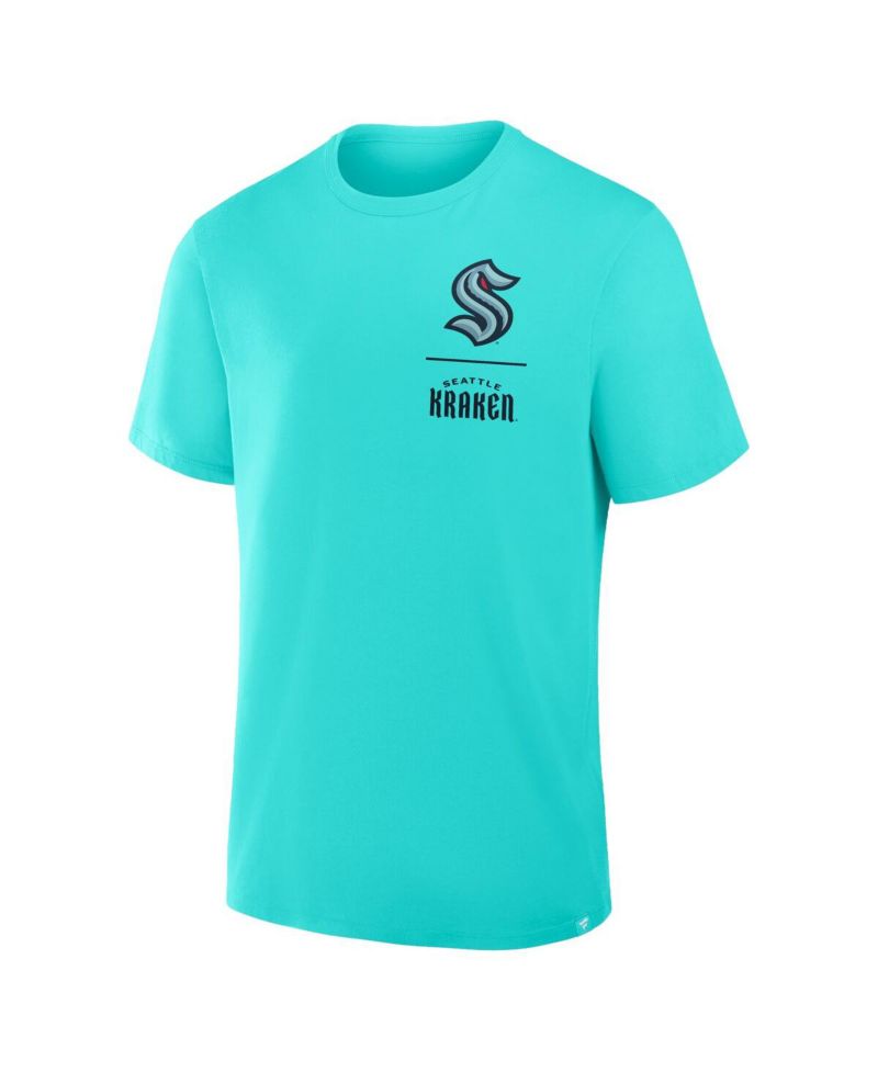 Men's Light Blue Seattle Kraken Crash The Net Legacy T-Shirt