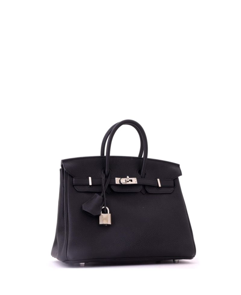Birkin 25 Handbag Black Togo with Palladium Hardware