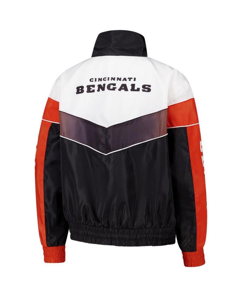 Women's Black Cincinnati Bengals 1/4 Zip Track Jacket