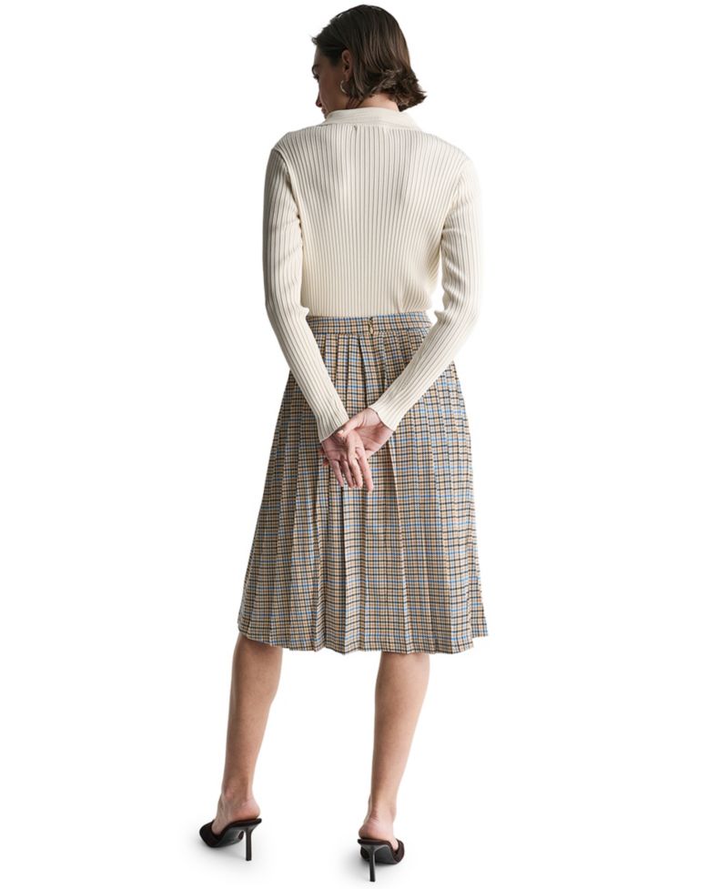 Women's Pleated A-Line Long Midi Skirt