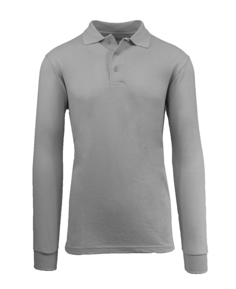 Men's Long Sleeve Pique Polo Shirt