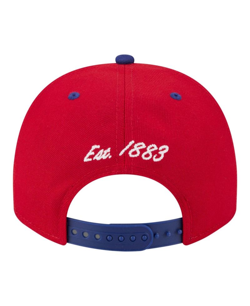 Men's Red/Royal Philadelphia Phillies Arched A-Frame 9FIFTY Adjustable Hat