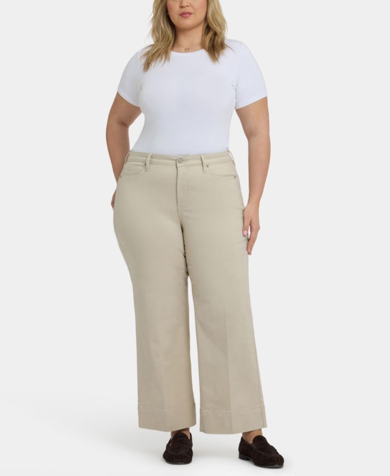 Plus Size Teresa Wide Leg Ankle Hem Jeans