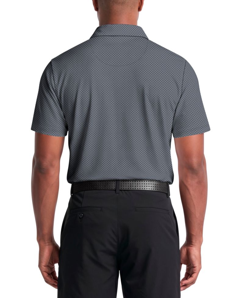Men's Herringbone Jacquard Golf Polo Shirt