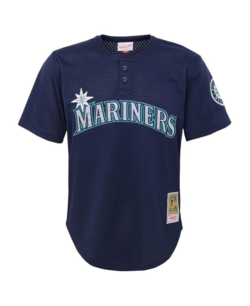 Big Boys and Girls Ichiro Suzuki Navy Seattle Mariners Cooperstown Collection Mesh Batting Practice Jersey