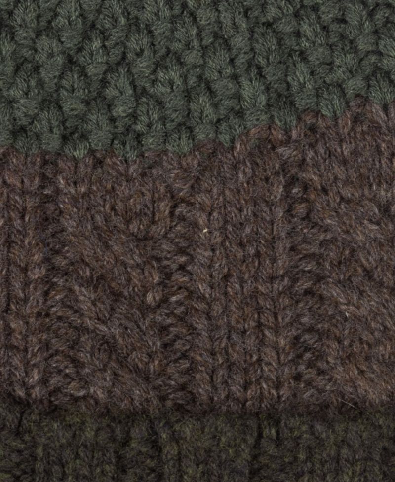 Men's Intarsia Patchwork Beanie Hat