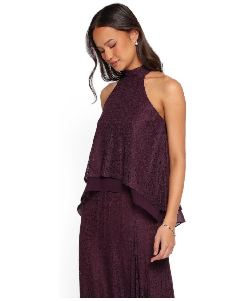 Women's Tracy Halter Sleeveless Lace Top