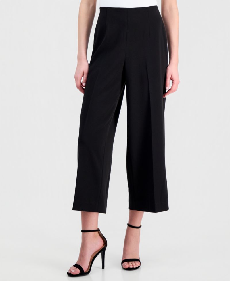 Women's High-Rise Cropped Wide-Leg Pants
