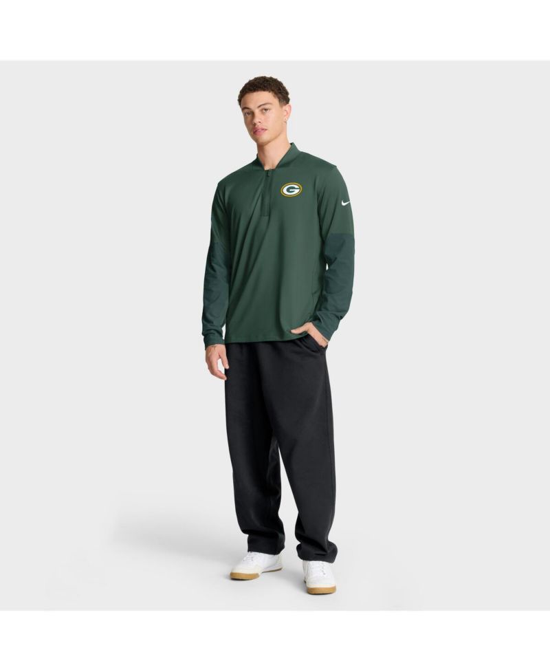 Men's Green Green Bay Packers Sideline Dri-FIT Half-Zip Pullover Sweatshirt