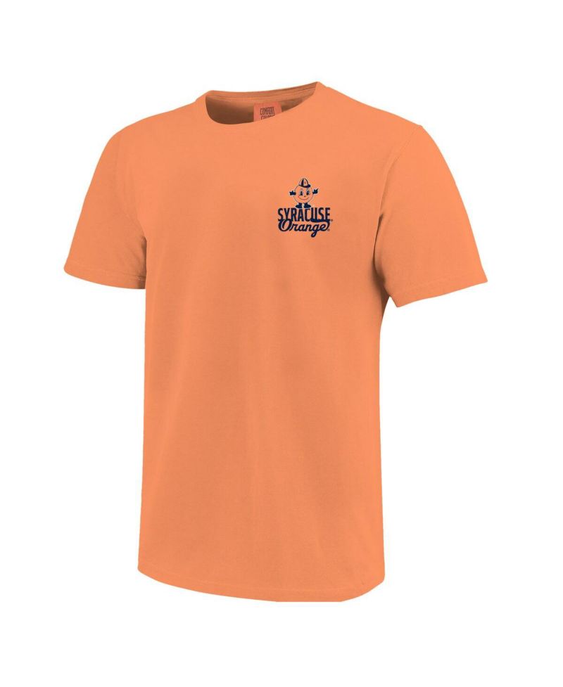 Big Boys and Girls Orange Syracuse Orange Comfort Colors Mascot Overlay T-Shirt