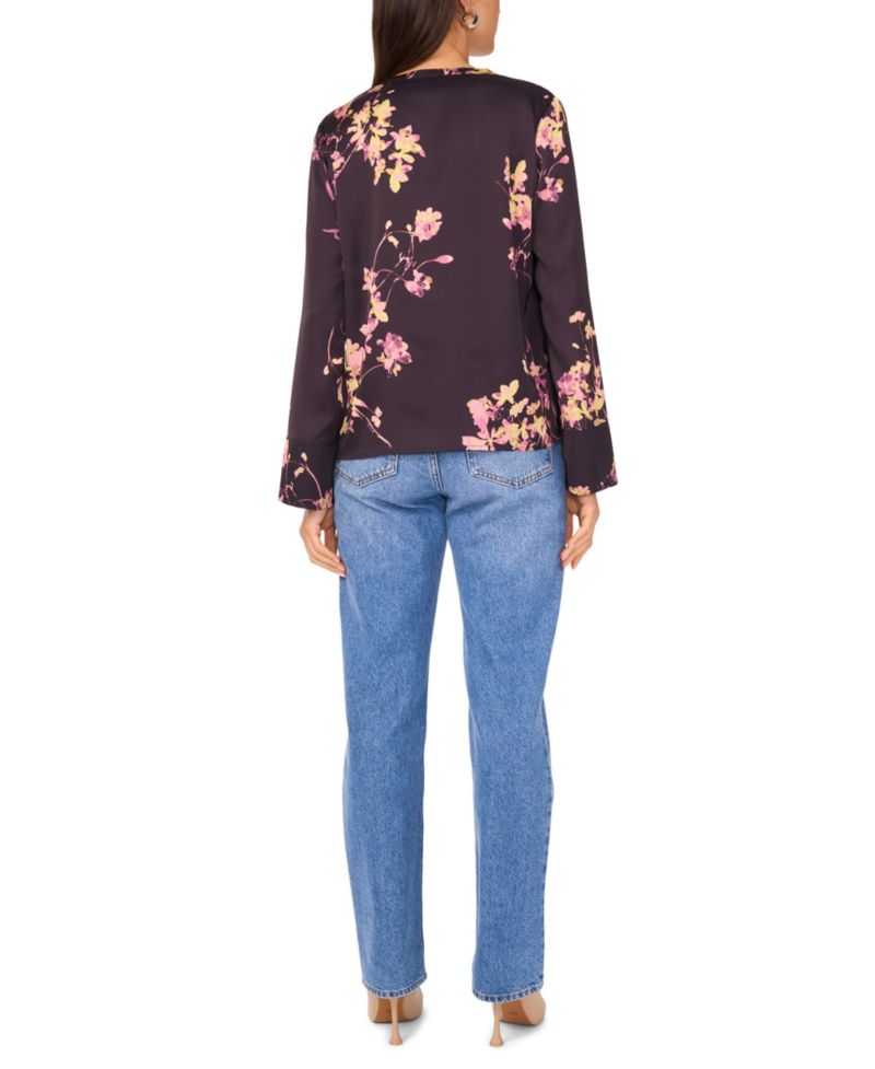 Women's V-Neck Long-Sleeve Top