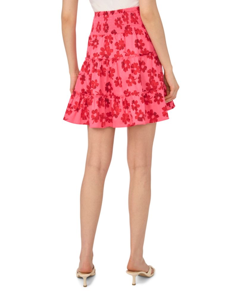 Women's Tiered Smock Waist Short Skirt