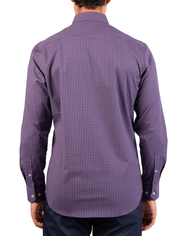 Men's Tonal Gingham Long Sleeve Shirt