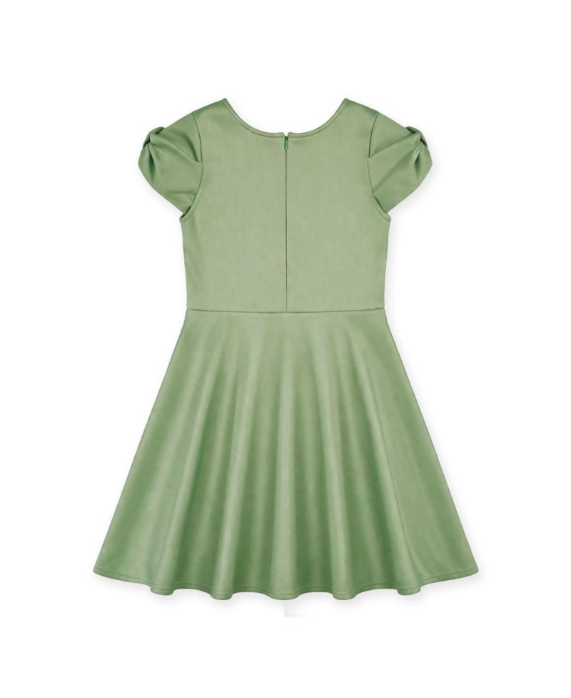Big Girls (7-14) Scuba Knit Dress with Bow