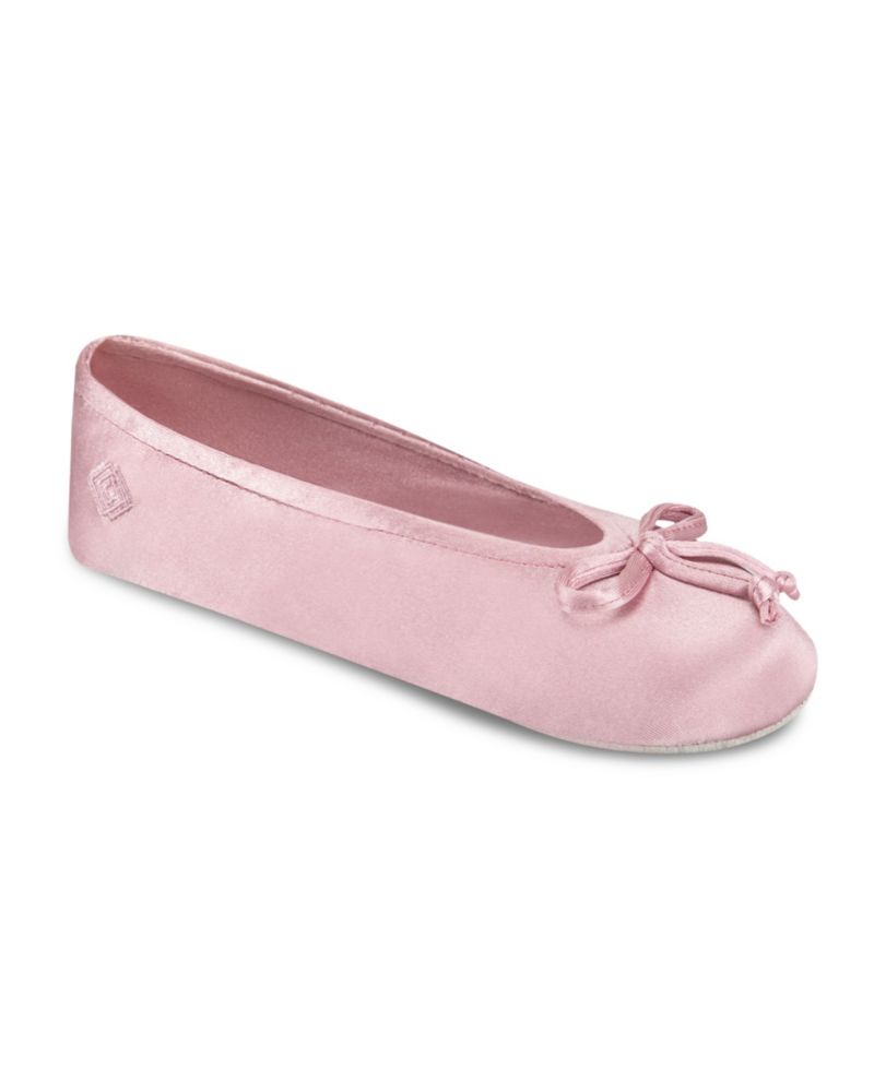 Women's Satin Ballerina Slippers with Bow