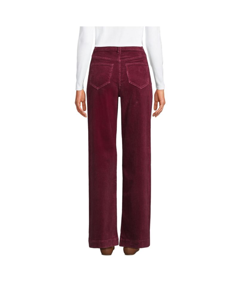 Women's High Rise Wide Leg Corduroy Pants