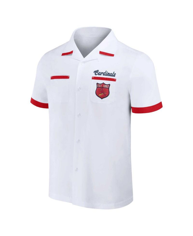 Men's Darius Rucker Collection by White St. Louis Cardinals Bowling Button-Up Shirt