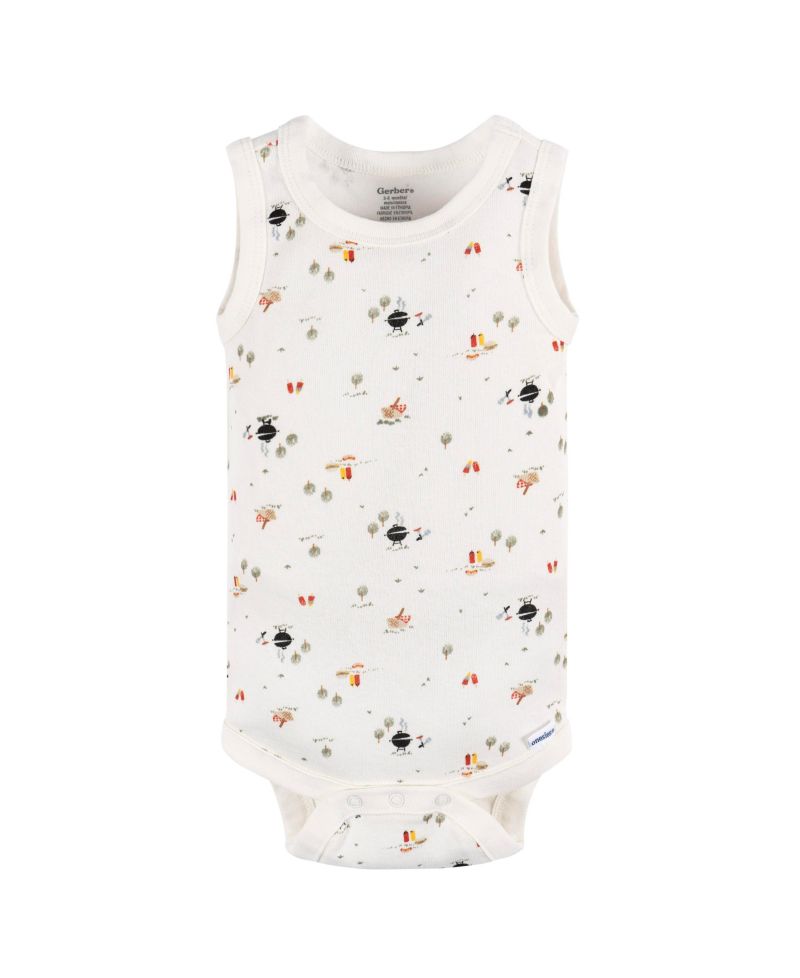Baby Boys Sleeveless Onesies Bodysuits, 4 Pack