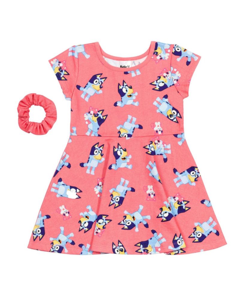 Girls' 2-Piece Skater Dress and Scrunchie Set