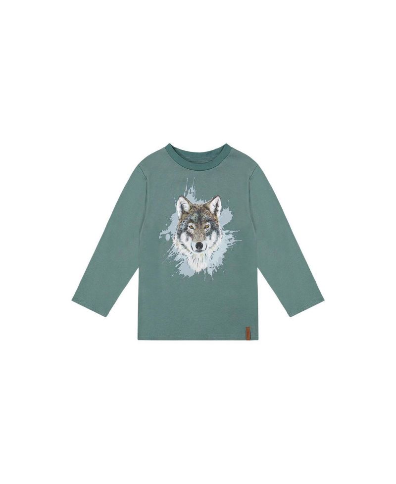 Little Boys 6- 12 Long Sleeve T-Shirt Turquoise