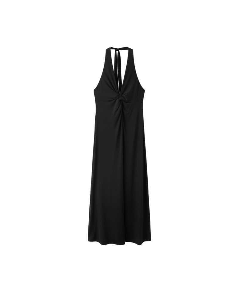 Women's Draped Halter Midi Dress