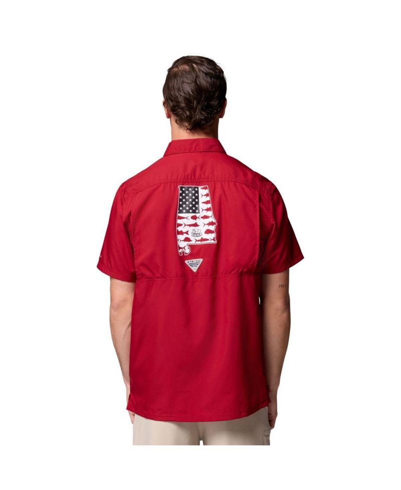 Men's Crimson Alabama Crimson Tide Slack Tide Camp Button-Up Shirt