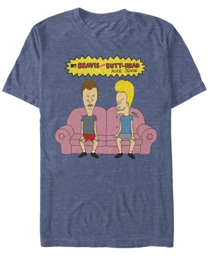 Beavis and Butthead MTV Men's Couch Potatoes Logo Short Sleeve T-Shirt