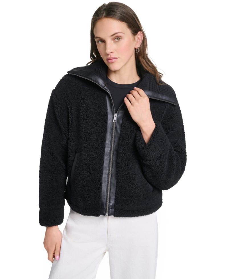 Women's Sherpa Bomber Quilted-Lined Jacket
