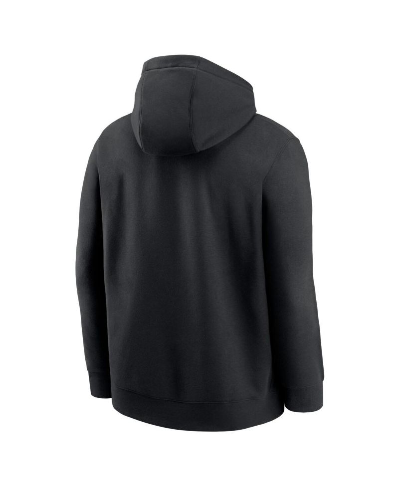Men's Black Arizona Diamondbacks Logo Club Fleece Pullover Hoodie