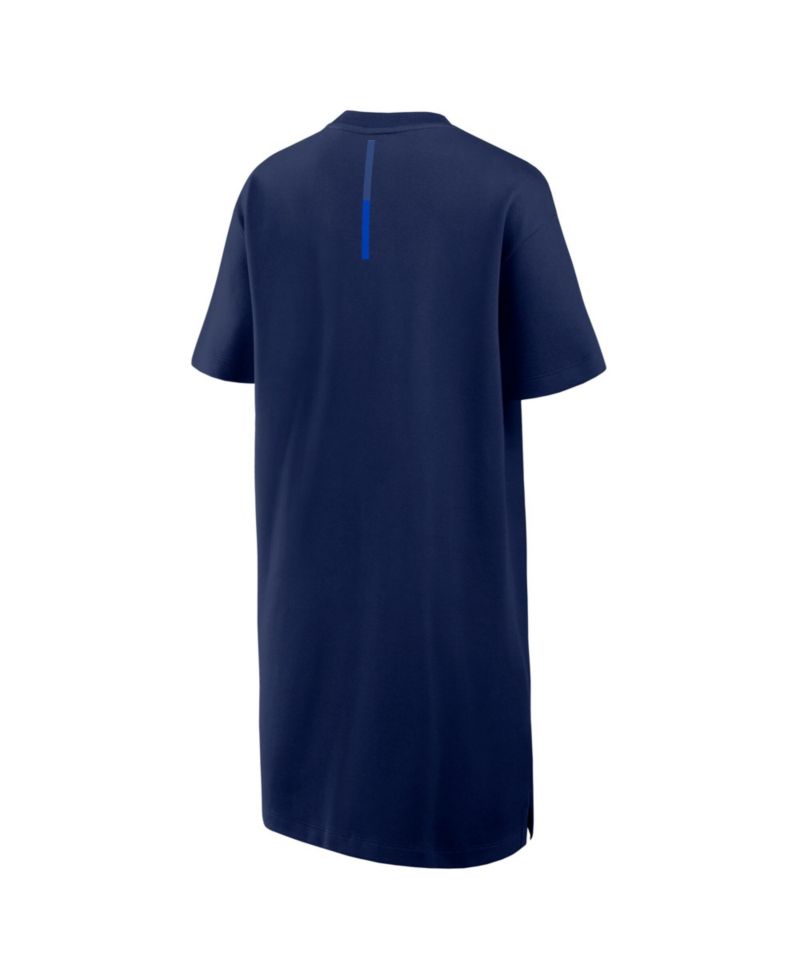 Women's Navy Atlanta Braves Elements Cotton Dress