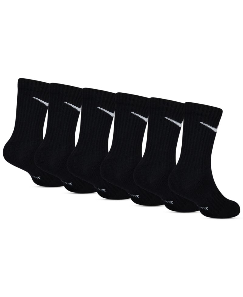 Kids' 5-7 Performance Crew Socks, 6-Pack