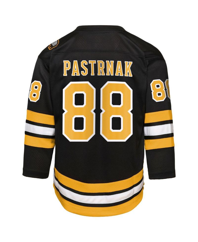 Big Boys and Girls David Pastrnak Black Boston Bruins Home Replica Player Jersey