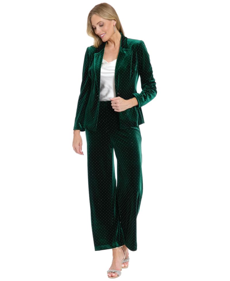 Women's Velvet Embellished Blazer