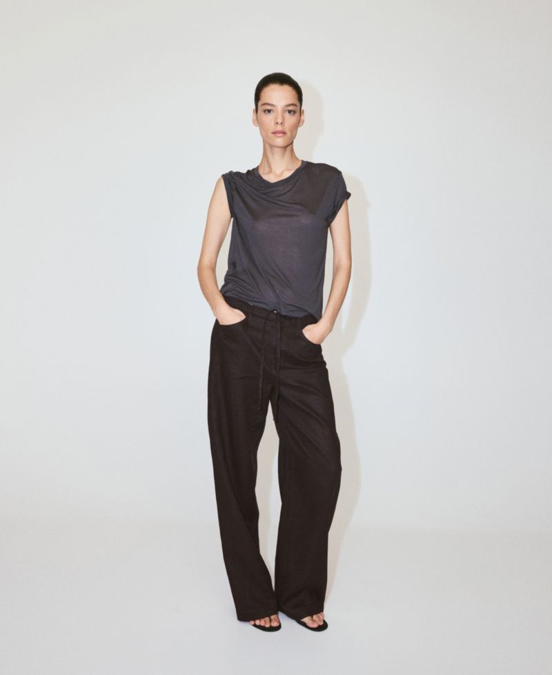 Women's Bow Linen Pants