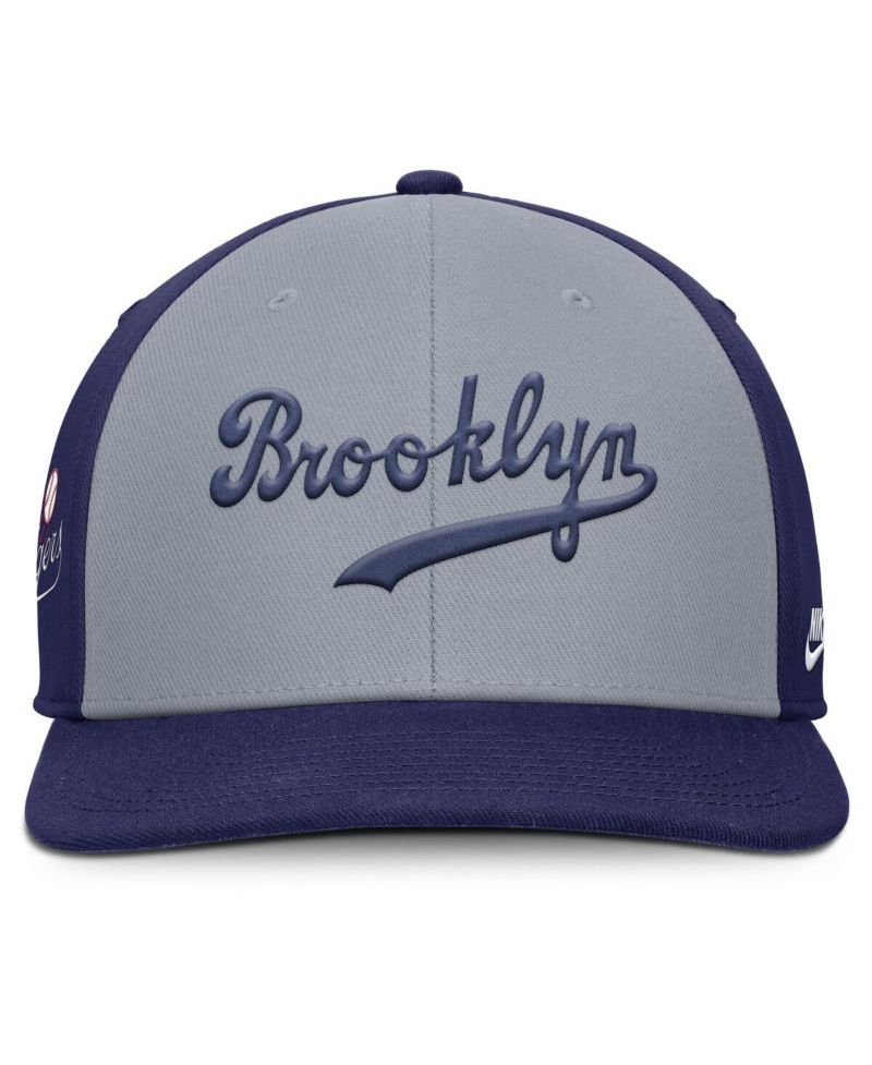 Men's Gray/Royal Brooklyn Dodgers Cooperstown Collection Pro Performance Snapback Hat