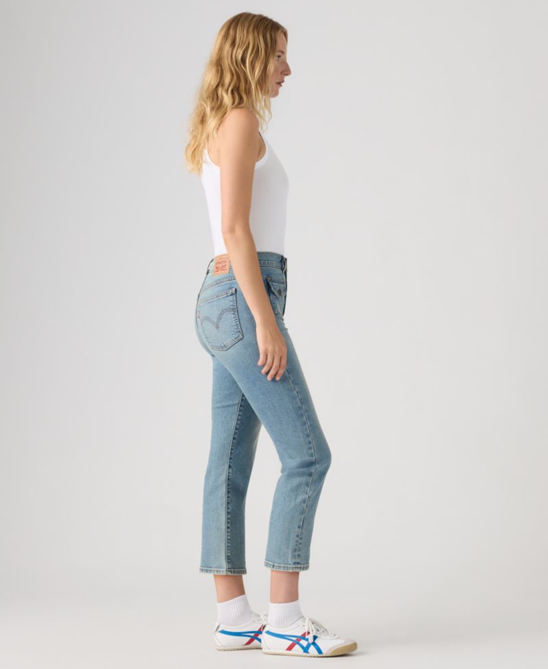 Women's Wedgie Straight-Leg High-Rise Cropped Jeans