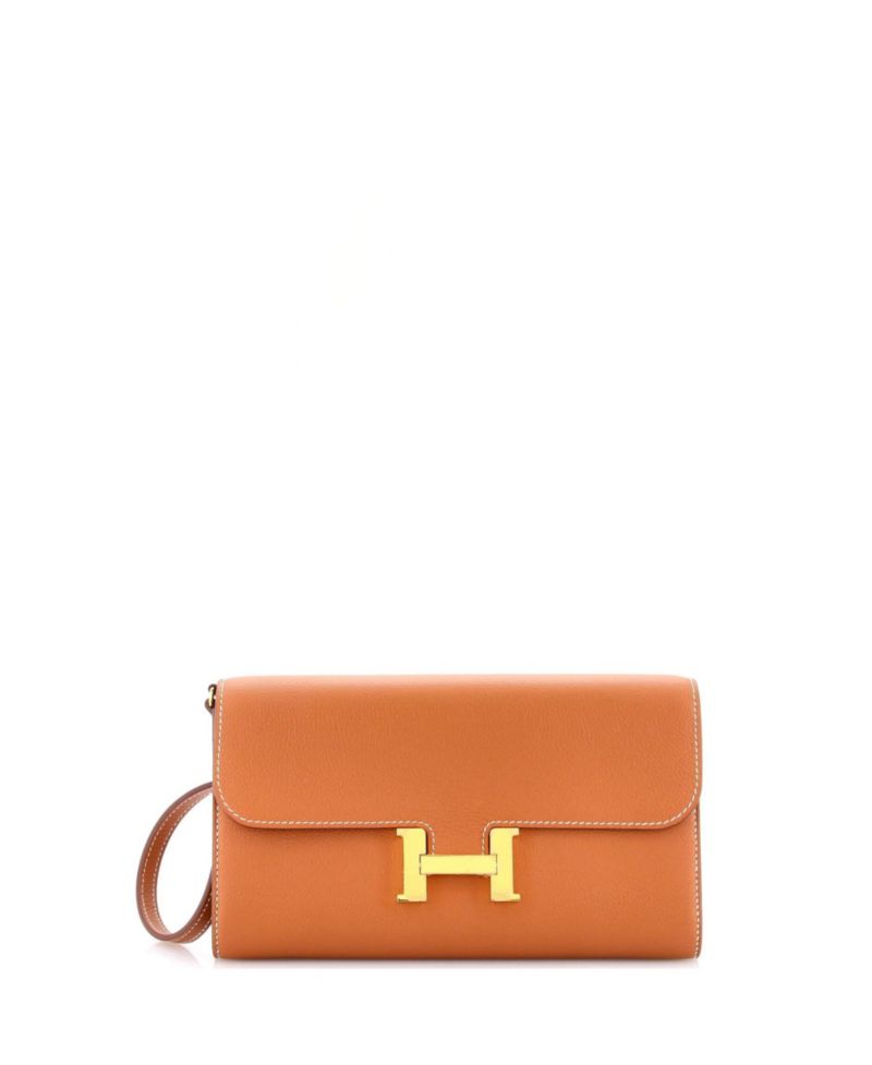Pre-Owned Hermes Constance To Go Wallet Evercolor