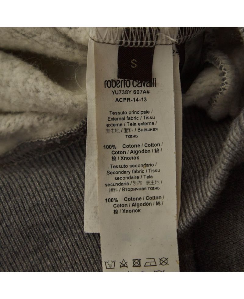 Men's Grey Eagle Print Cotton Knit Sweatshirt