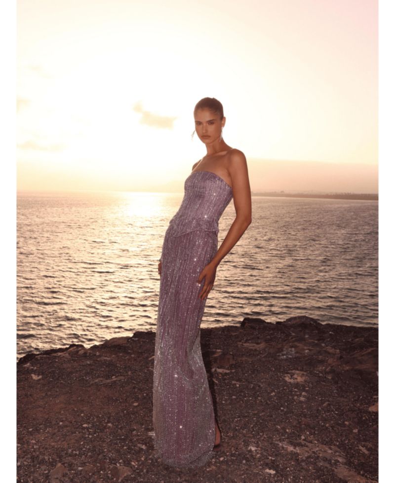 Women's Tosca Strapless Beaded Maxi Gown