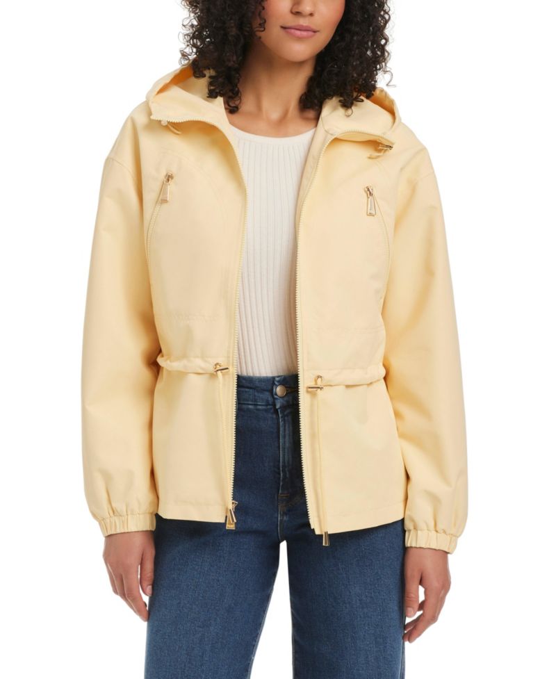 Women's Magic Print Cropped Anorak With Attached Hood