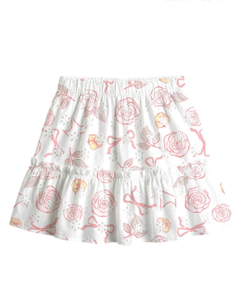 Girls' 2T-6X Short-Sleeve T-Shirt and Skirt, 2-Piece Set