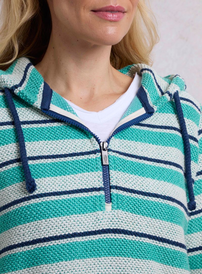 Women's Ally 1/4 Zip Stripe Hoodie