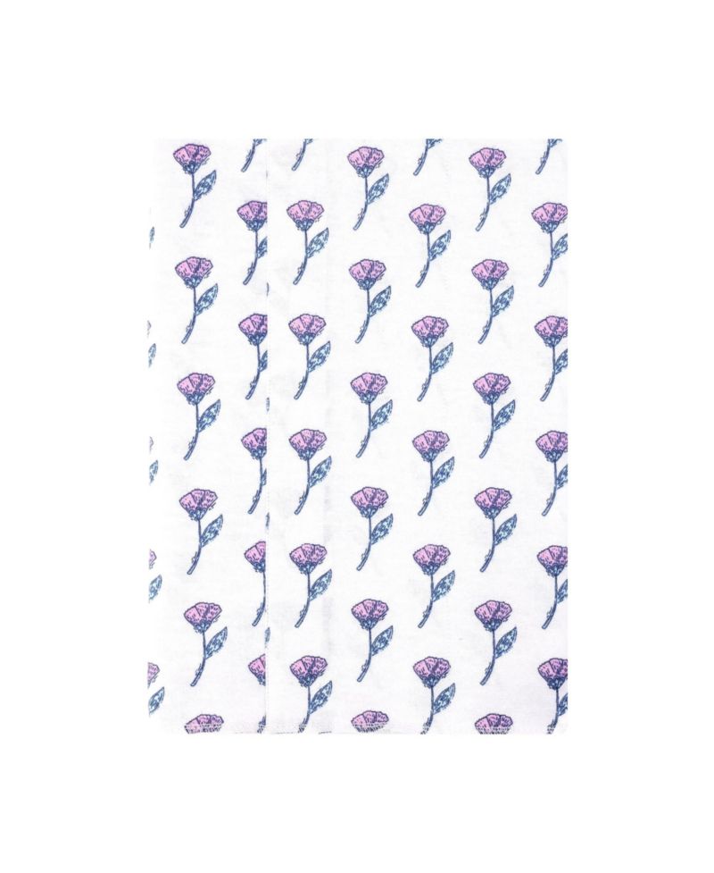 Girl Cotton Poly Flannel Burp Cloths 4-Pack, Begonia Floral