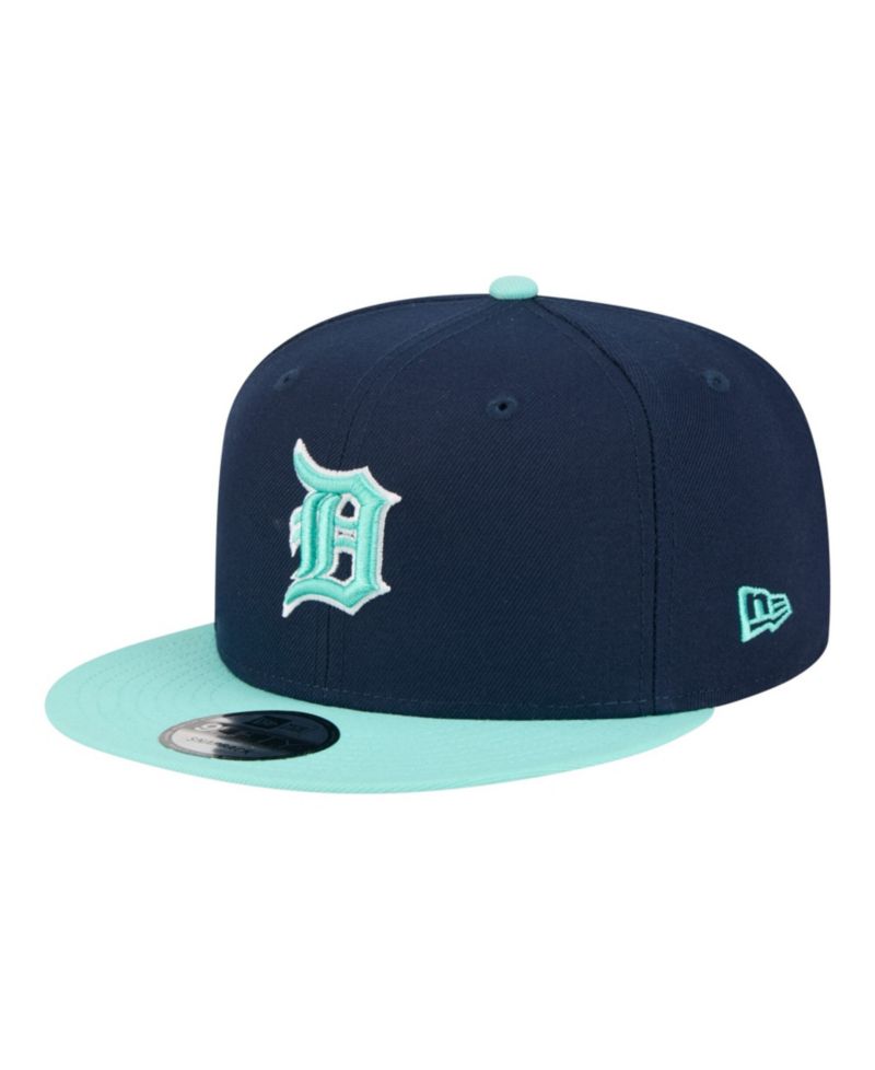 Men's Navy/Turquoise Detroit Tigers 2-Tone Color Pack 9FIFTY Snapback Hat